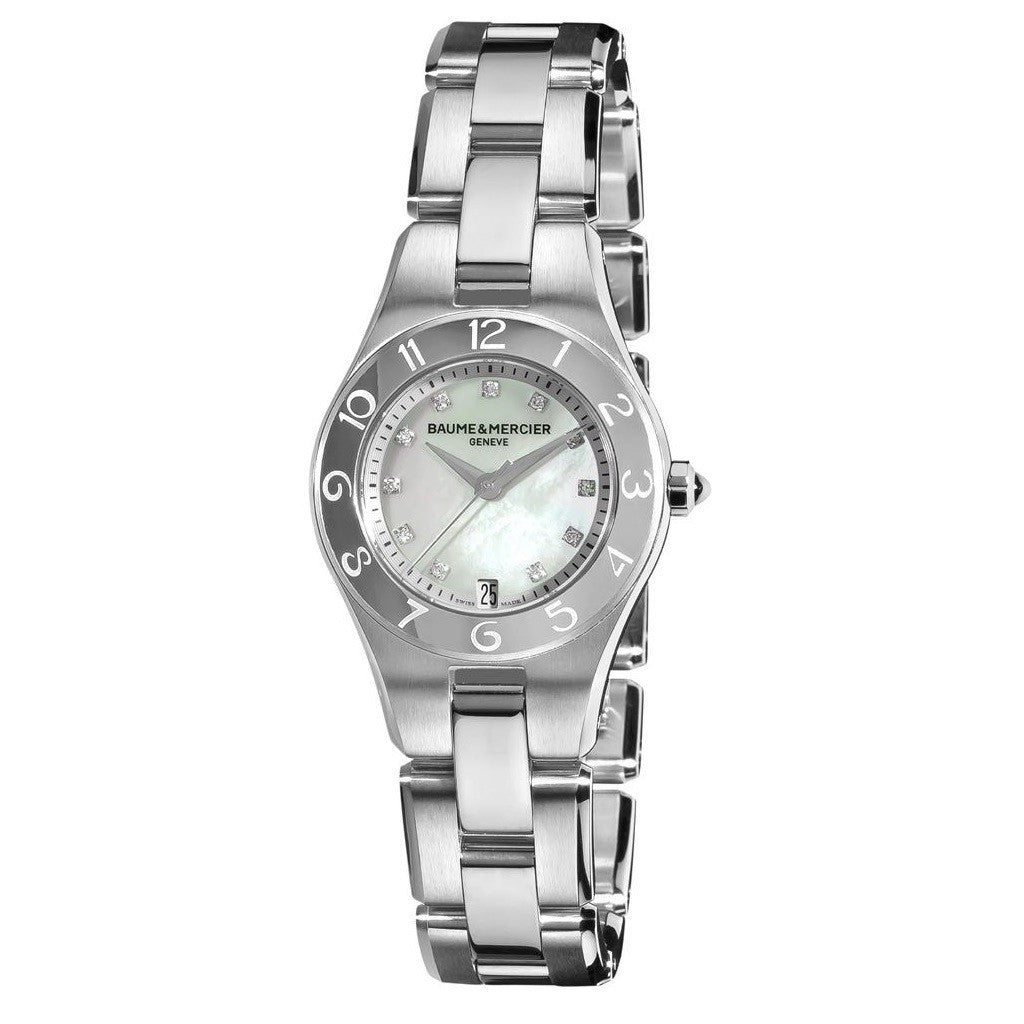 Baume & Mercier Linea Quartz Stainless Steel Silver Dial Ladies Watch 10011