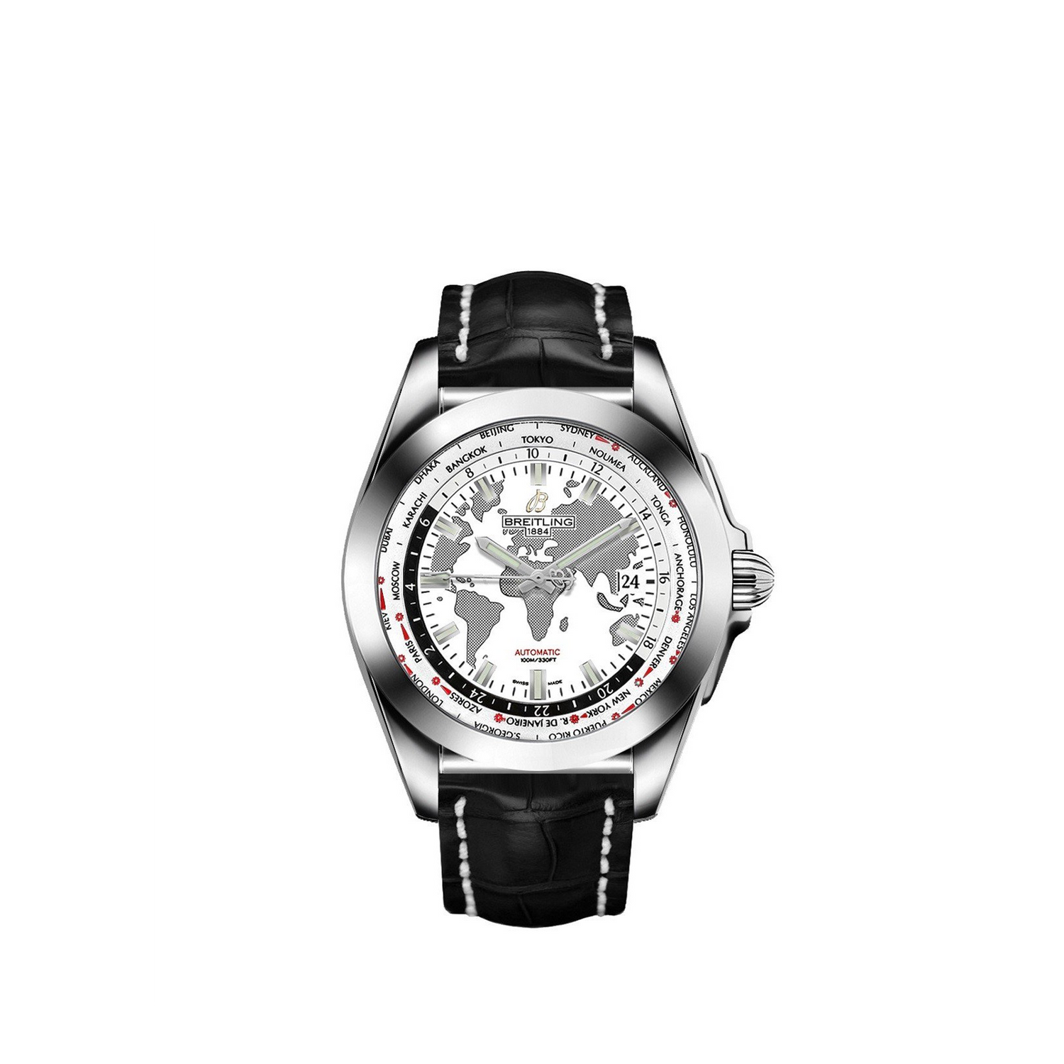 Breitling Men's Galactic Unitime Sleek 44mm Auto Watch - WB3510U0/A777/743P
