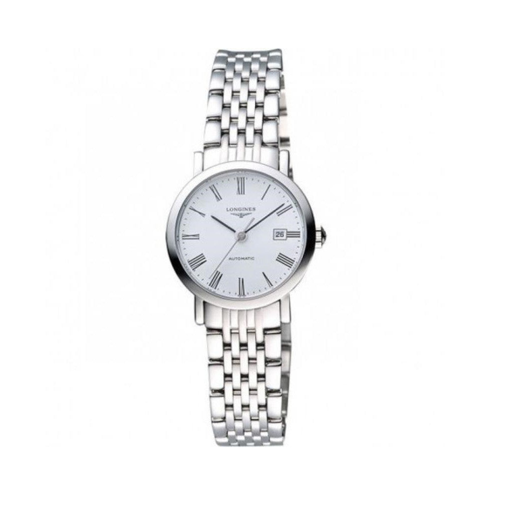 Longines Elegant Automatic Stainless Steel White Dial Mens Watch L43104116