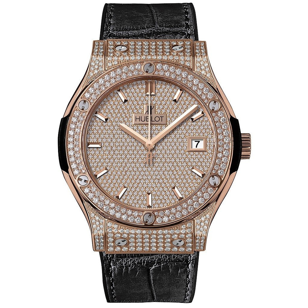 HUBLOT Classic Fusion Automatic 18K Rose Gold Grey Dial Unisex Watch 511.OX.9010.LR.1704
