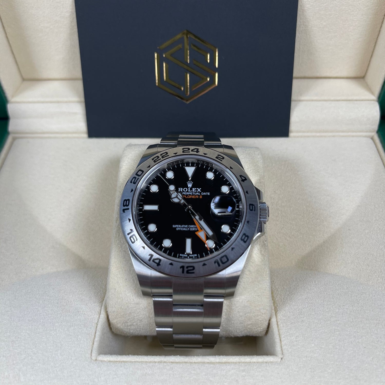 Rolex Explorer II 216570 Black Dial 2019 Excellent Condition Full Set Watch