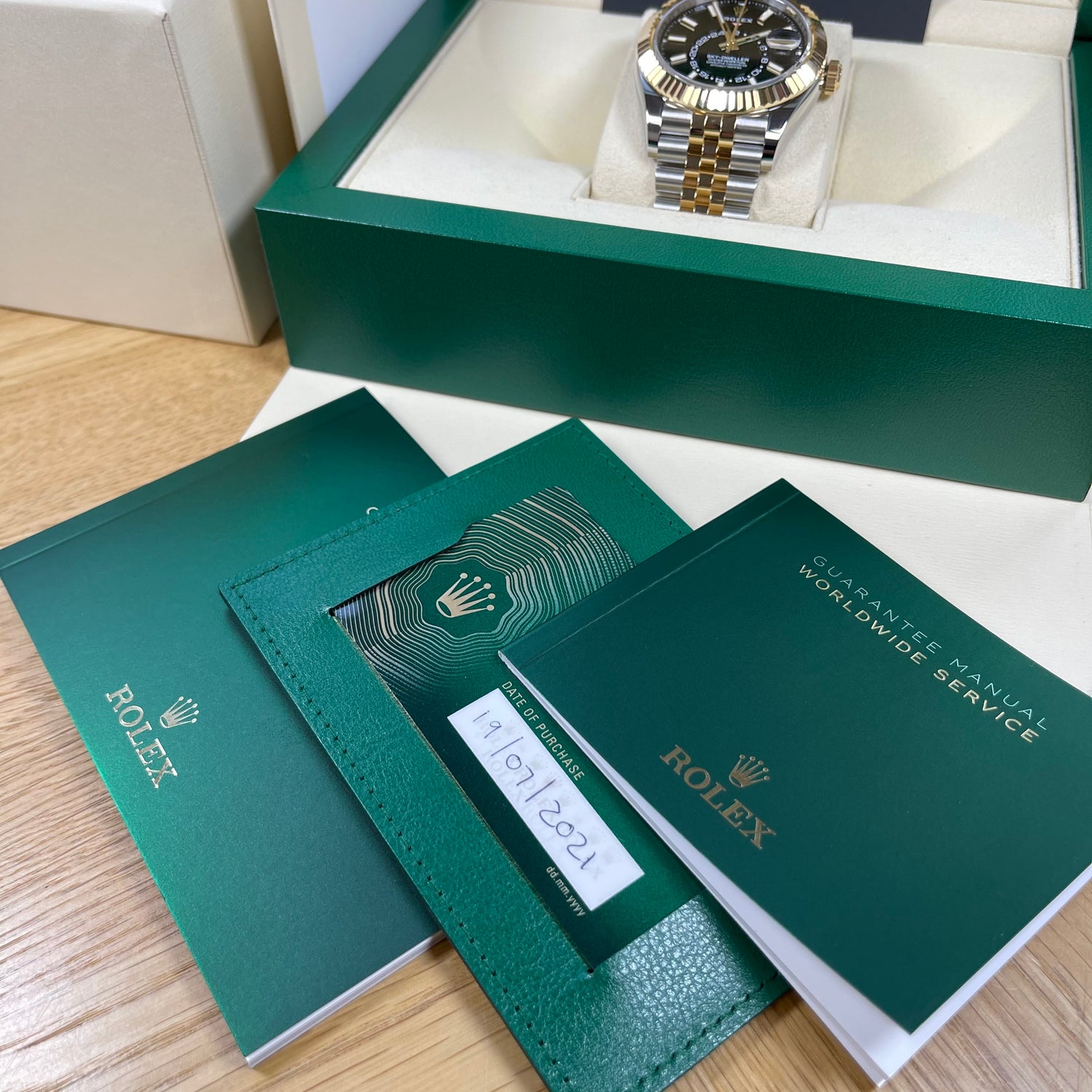 Rolex Sky-Dweller Jubilee Black Dial 326933 Brand New 2021 Model Watch