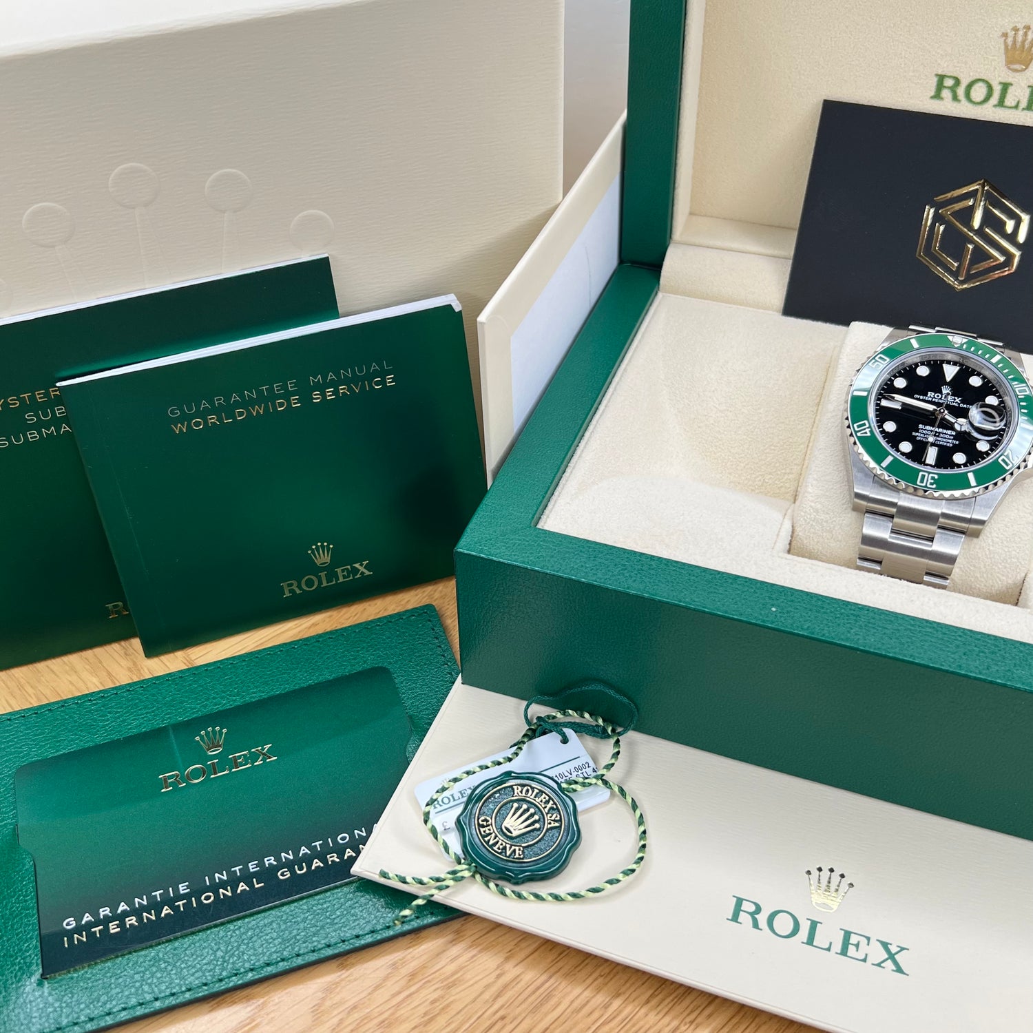 Rolex discount green sticker