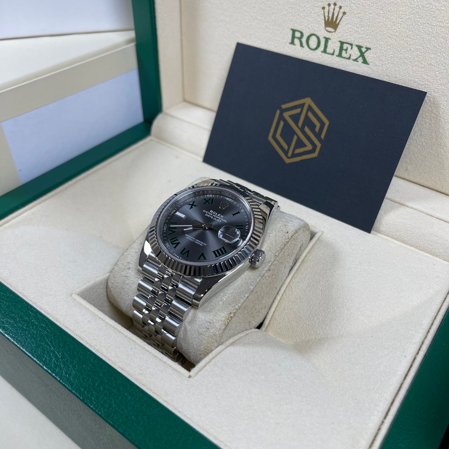 Rolex Datejust 41 126334 Wimbledon Dial Jubilee 2018 Mint Condition Watch