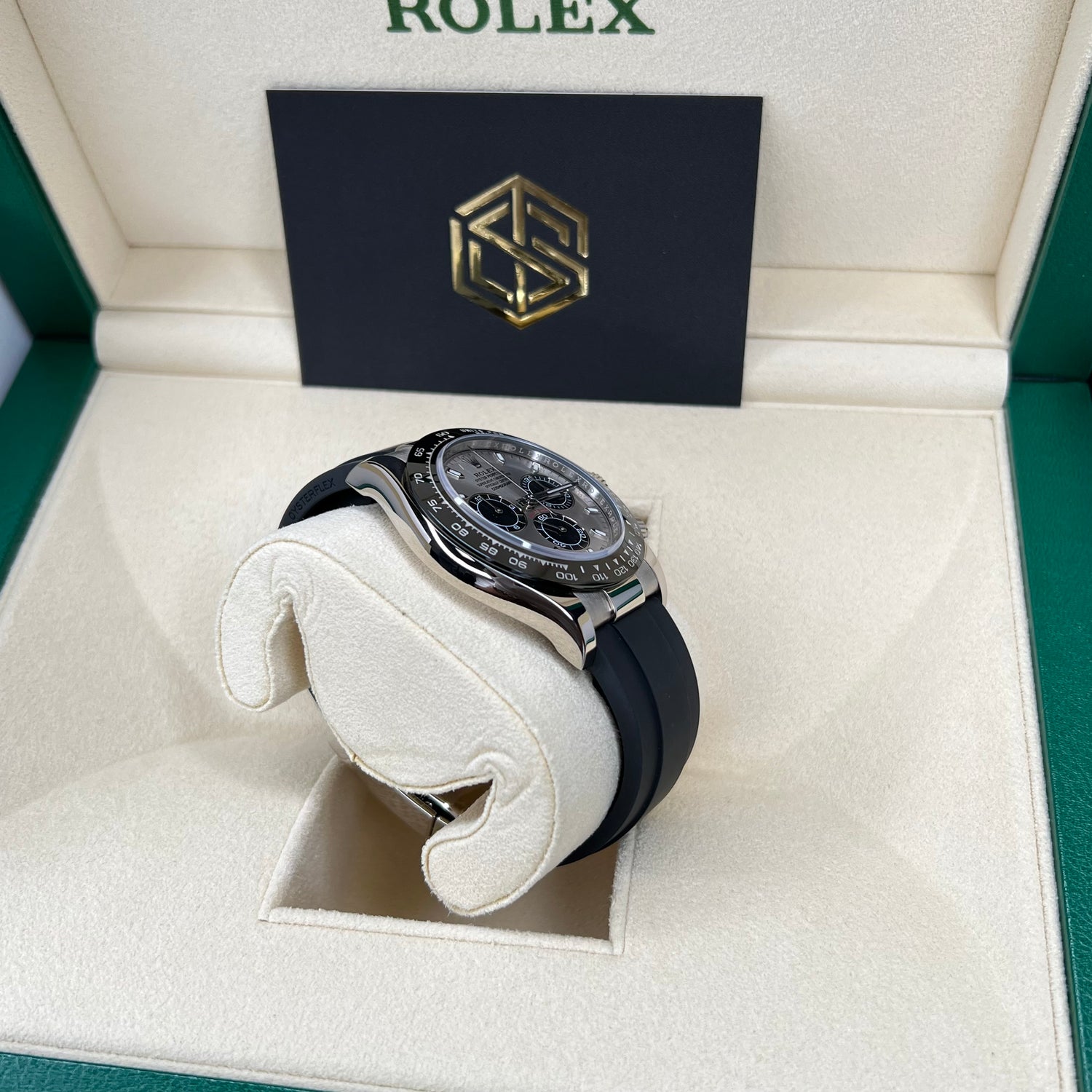 Rolex 116519LN Cosmograph Daytona White Gold Oyster Flex 'Ghost' 2019 Watch - SwissTimepieces