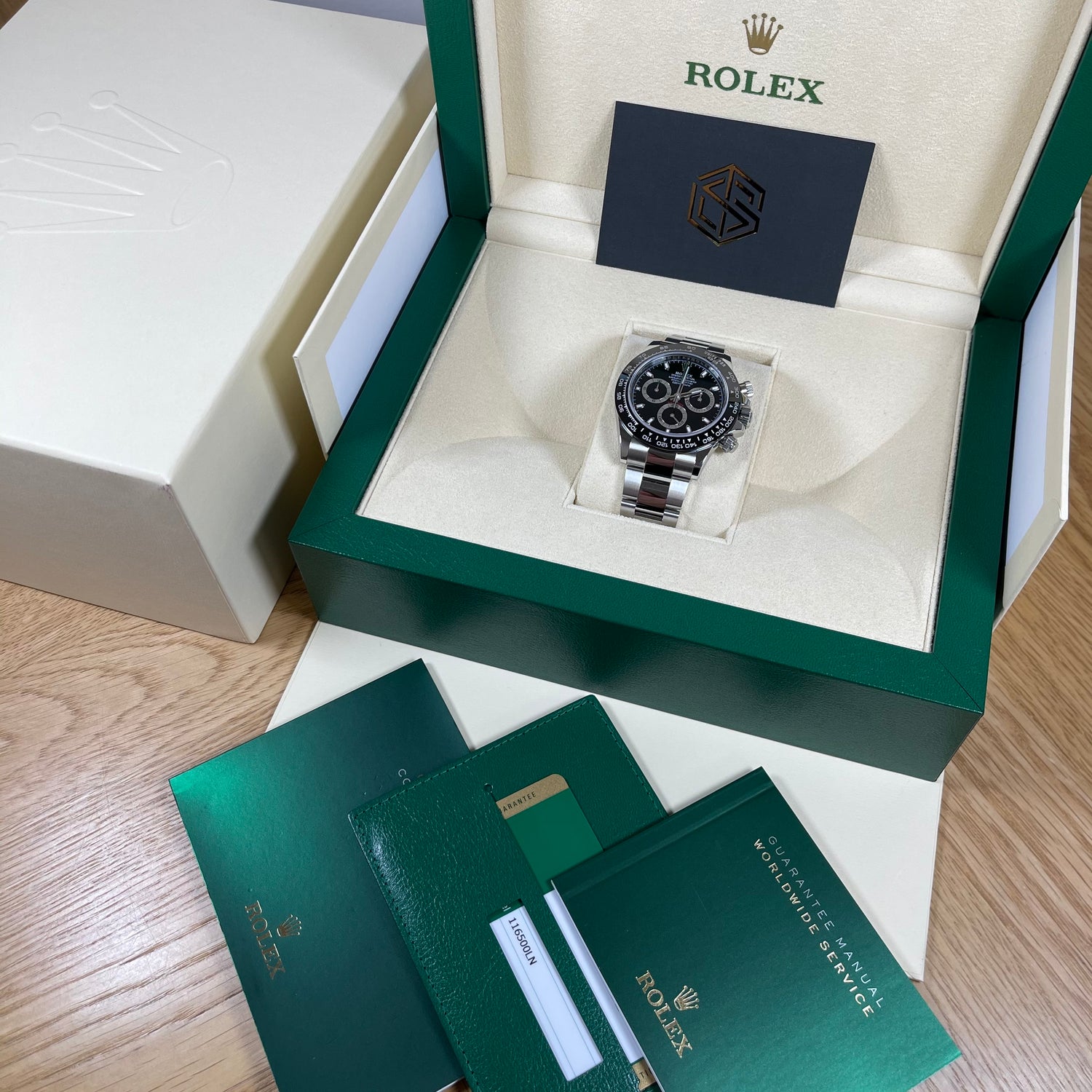 Rolex Cosmograph Daytona Ceramic Black Dial 116500LN 2018 Full Set Watch
