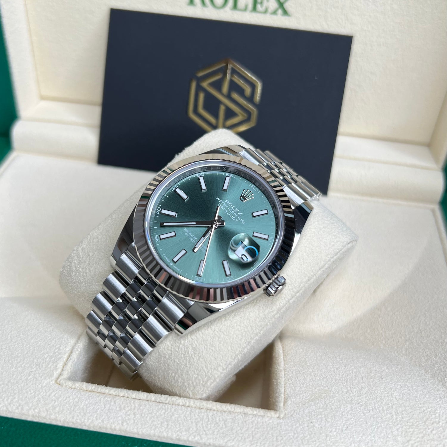 Rolex Datejust 41 126334 Mint Green Dial Jubilee 2022 NEW MODEL Watch ...