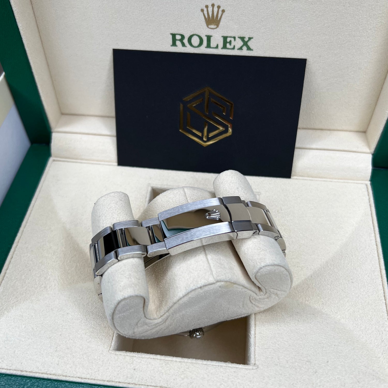 Rolex 126334 Datejust 41 White Baton Dial Oyster 2020 Full Set Watch - SwissTimepieces