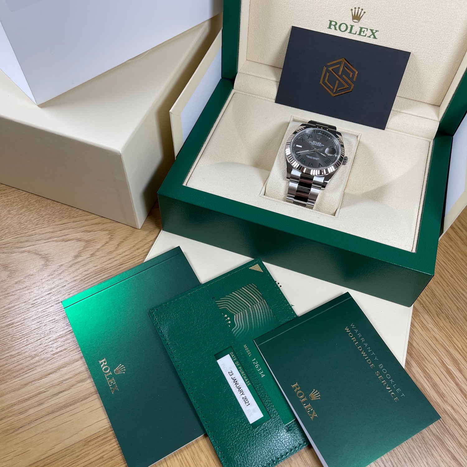 Rolex Datejust 41 126334 Wimbledon Dial Oyster 2021 Brand New Watch - SwissTimepieces