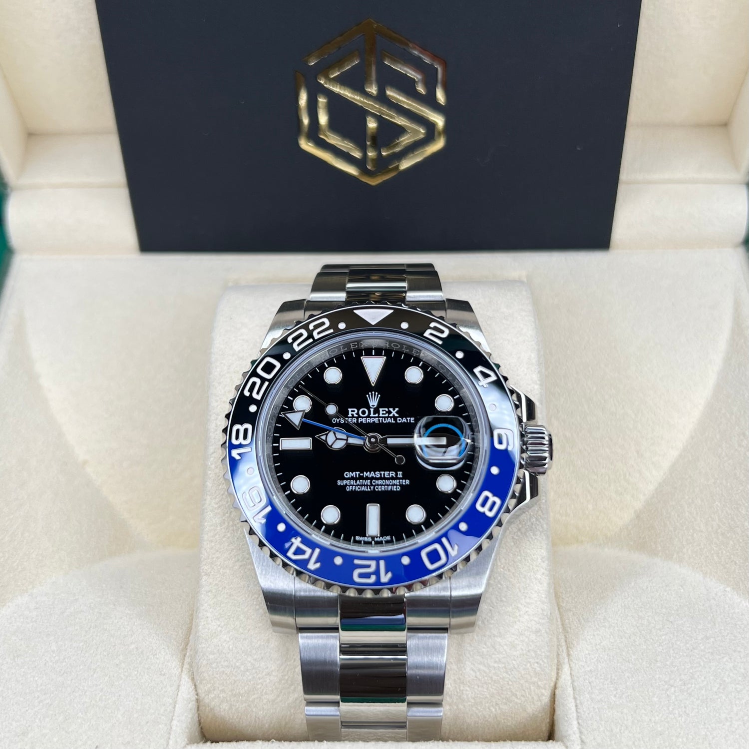 Rolex 116710BLNR GMT-Master II 'Batman' Oyster 2016 Full Set Watch - SwissTimepieces