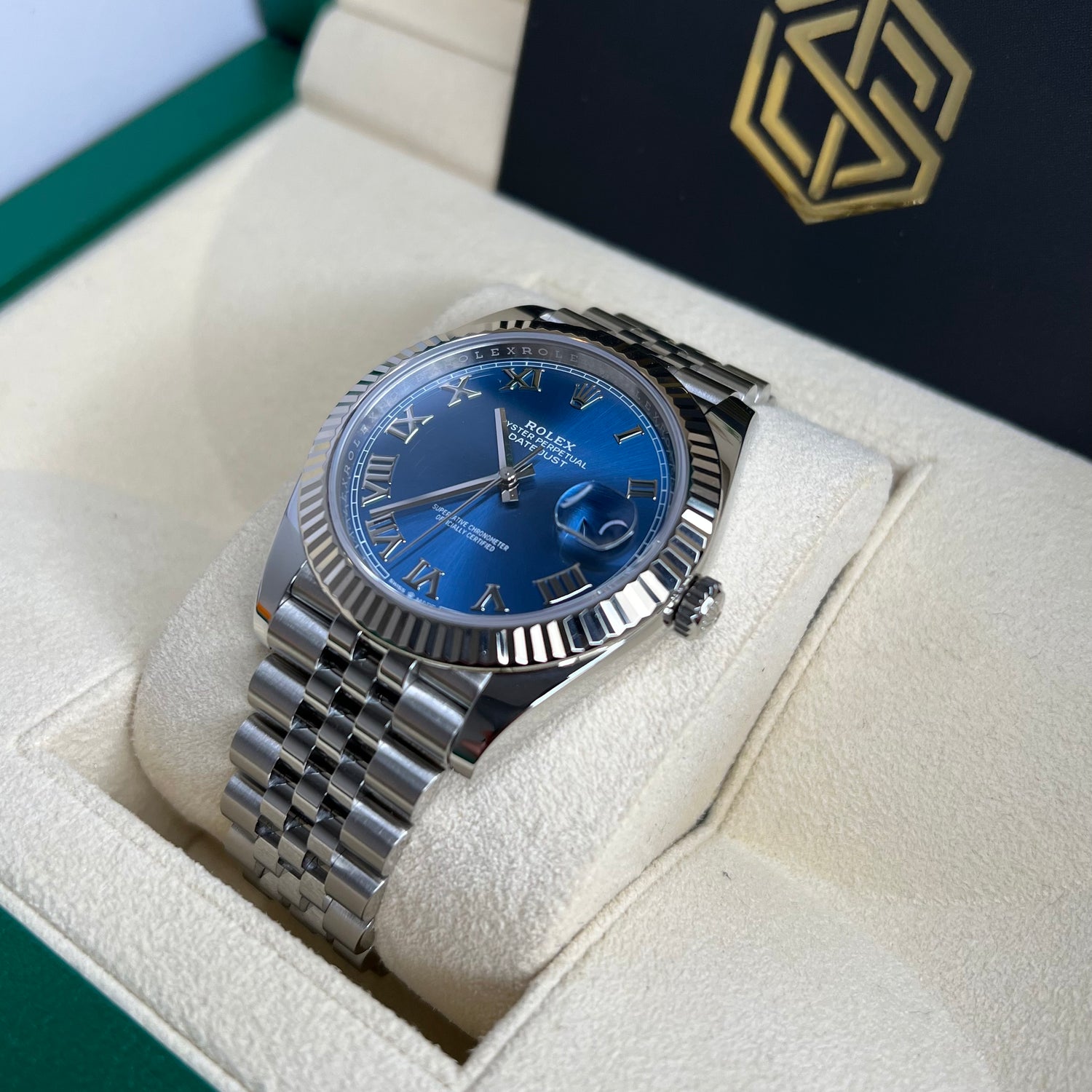 Rolex Datejust 41 126334 Azzurro Blue Dial Jubilee 2021 Full Set Watch ...