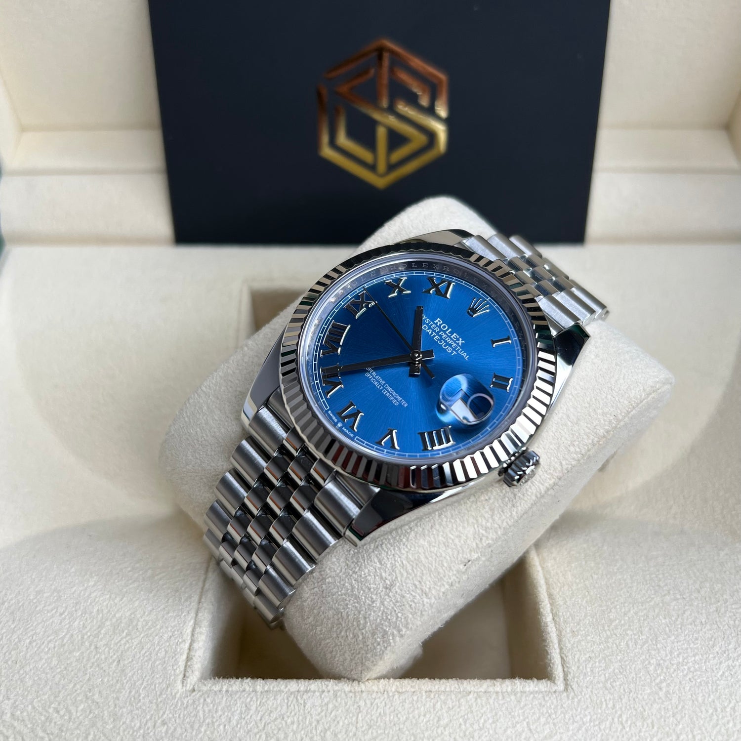 Rolex Datejust 41 126334 Azzurro Blue Dial Jubilee 2021 Full Set Watch ...