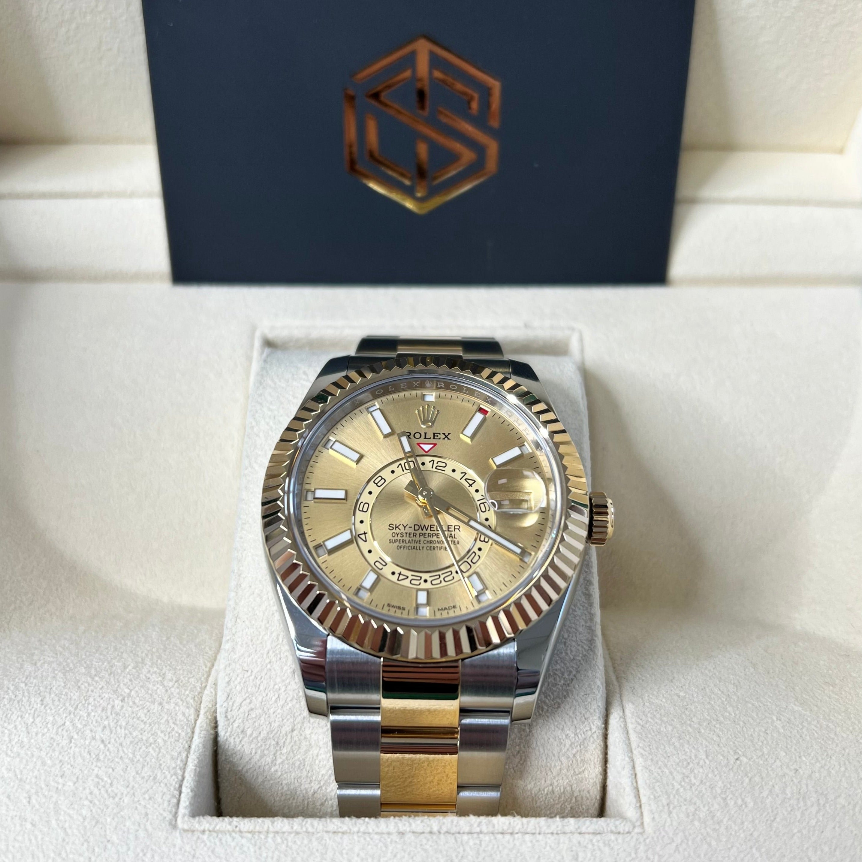 Sky dweller champagne dial outlet