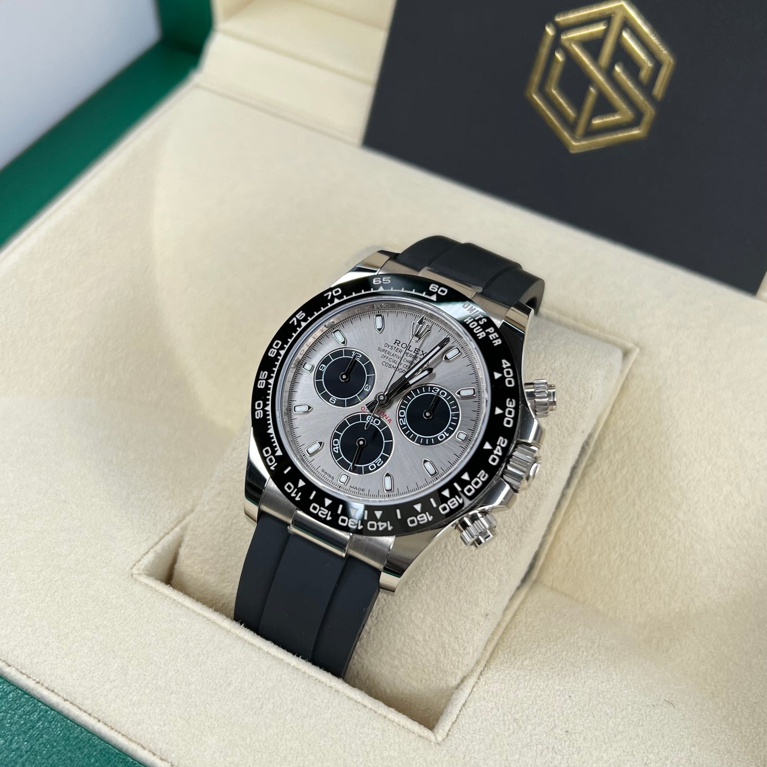 Rolex 116519LN Cosmograph Daytona Oyter Flex 18ct White Gold 2021 Watch - SwissTimepieces