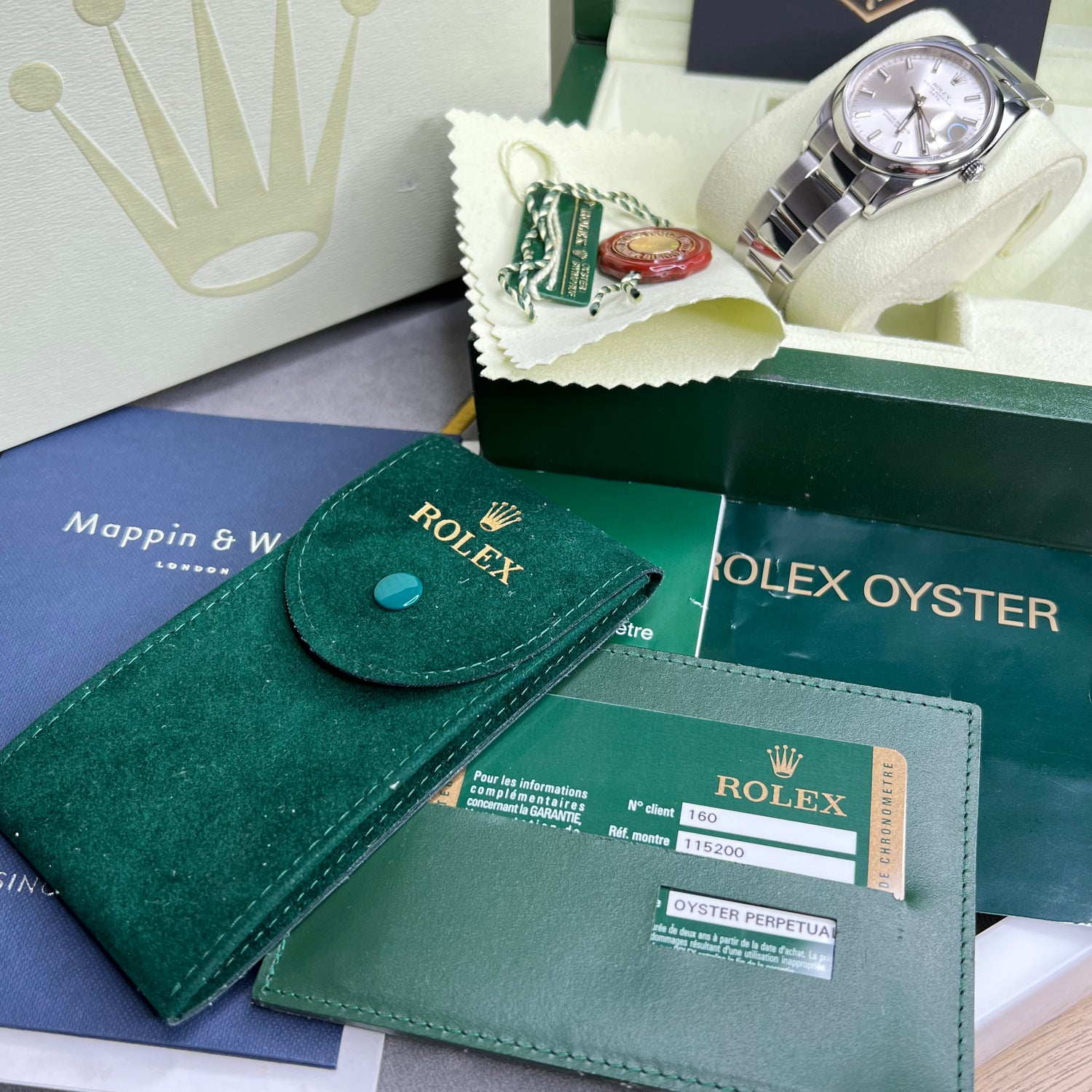 Rolex Oyster Perpetual 36 115200 Silver Dial 2008 Ex Condition Full Set Watch - SwissTimepieces