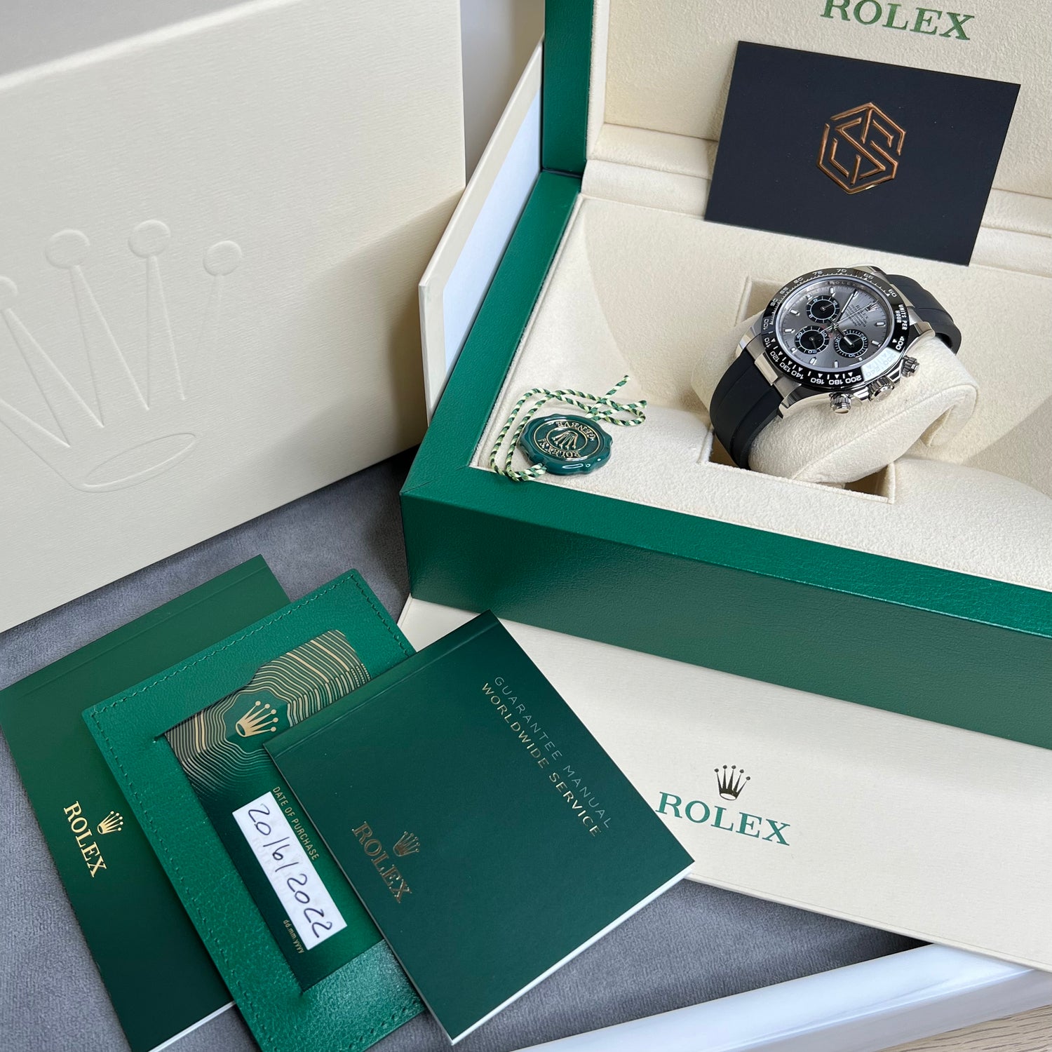 Rolex Cosmograph Daytona 'Ghost' 18ct White Gold 116519LN 2022 Unworn Watch - SwissTimepieces