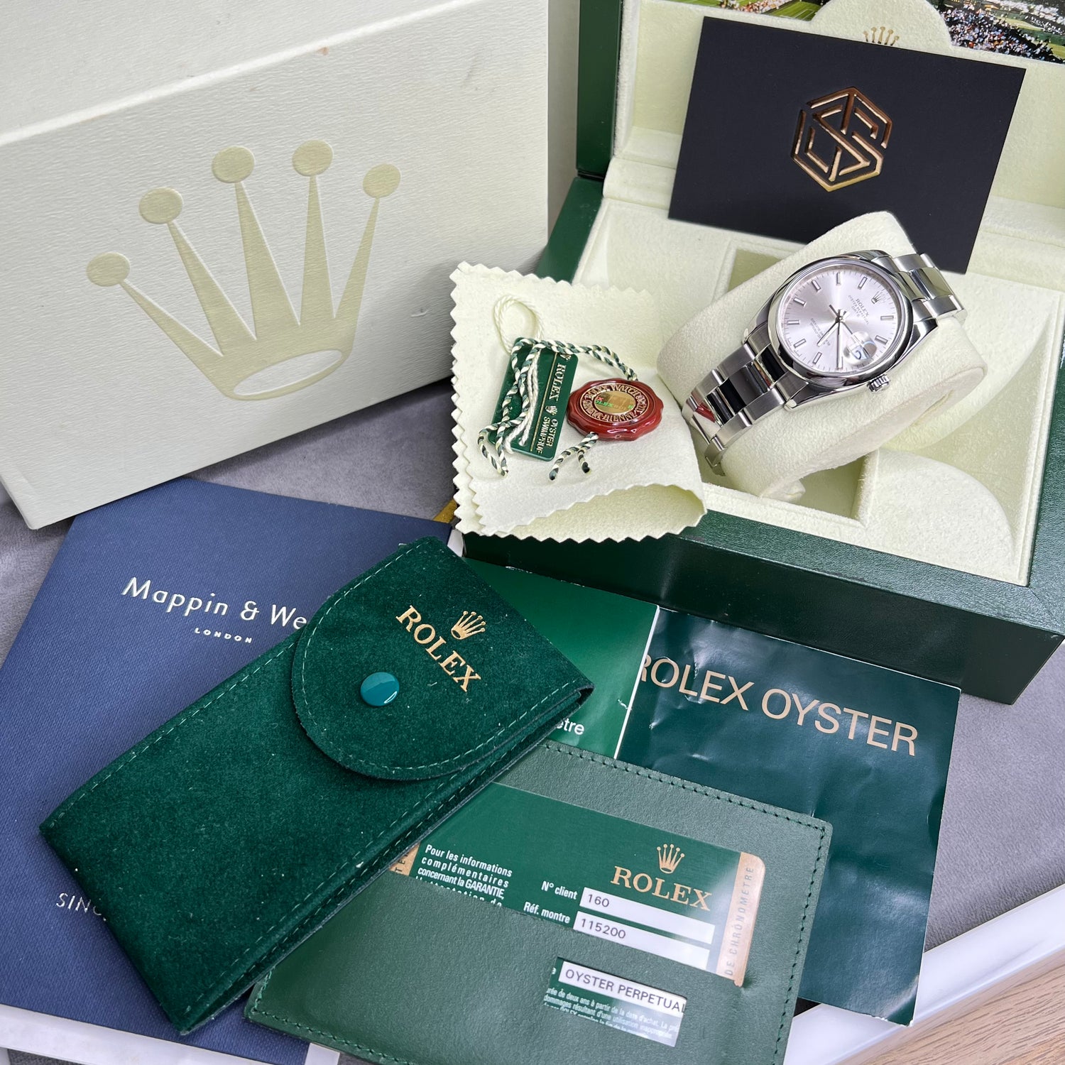 Rolex Oyster Perpetual 36 115200 Silver Dial 2008 Ex Condition Full Set Watch - SwissTimepieces