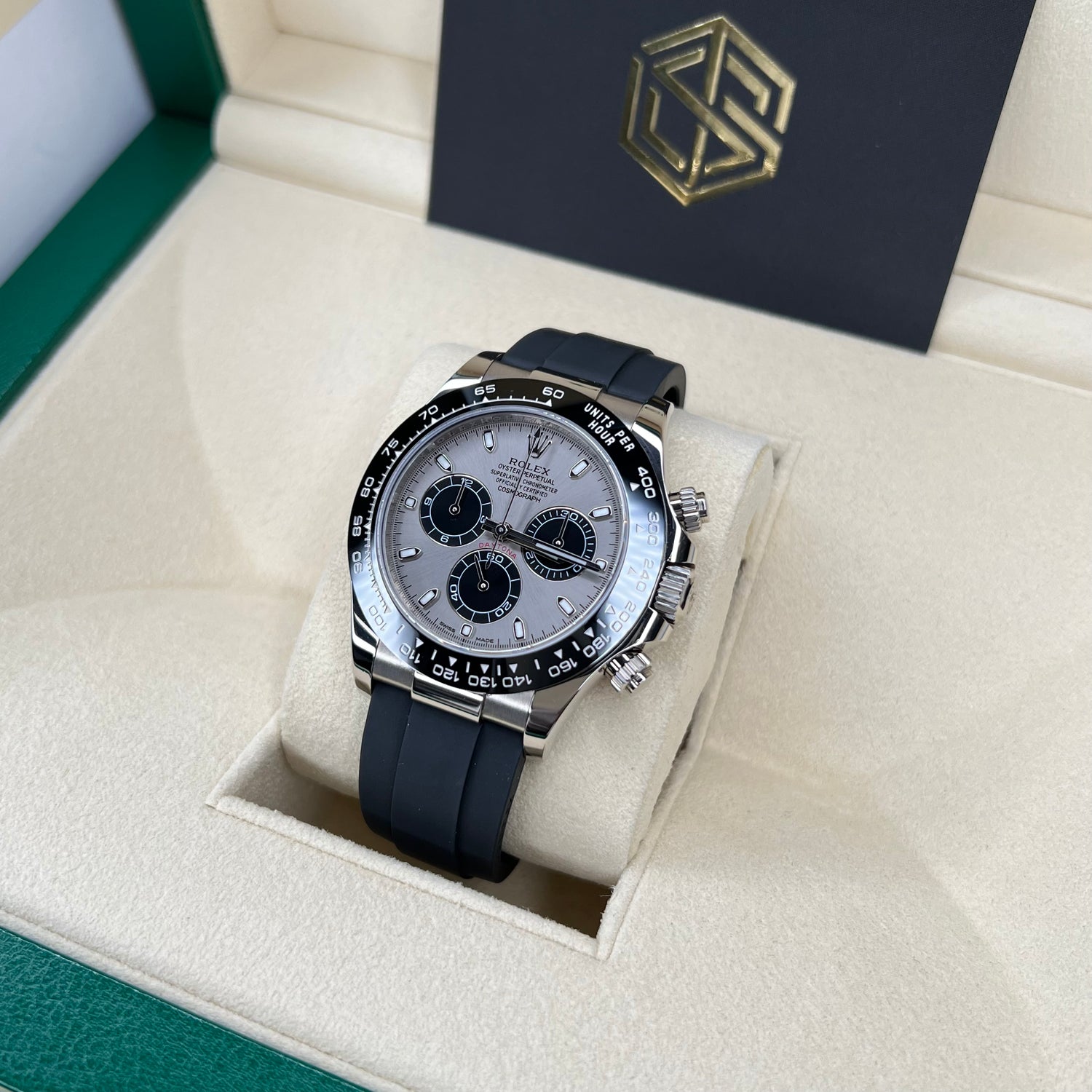 Rolex 116519LN Cosmograph Daytona White Gold Oyster Flex 'Ghost' 2019 Watch - SwissTimepieces