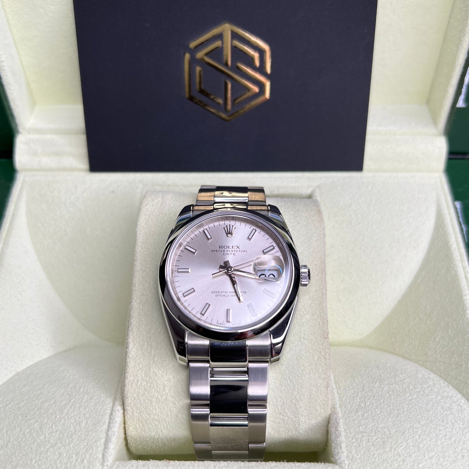 Rolex Oyster Perpetual 36 115200 Silver Dial 2008 Ex Condition Full Set Watch - SwissTimepieces