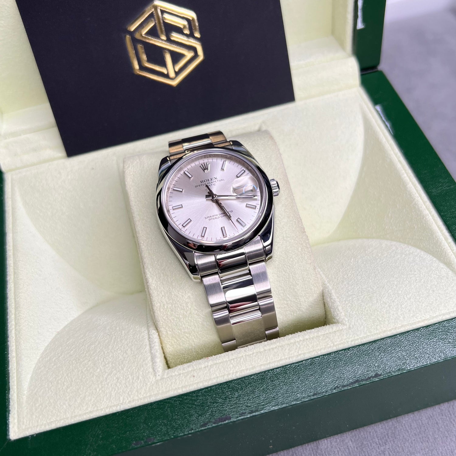 Rolex Oyster Perpetual 36 115200 Silver Dial 2008 Ex Condition Full Set Watch - SwissTimepieces