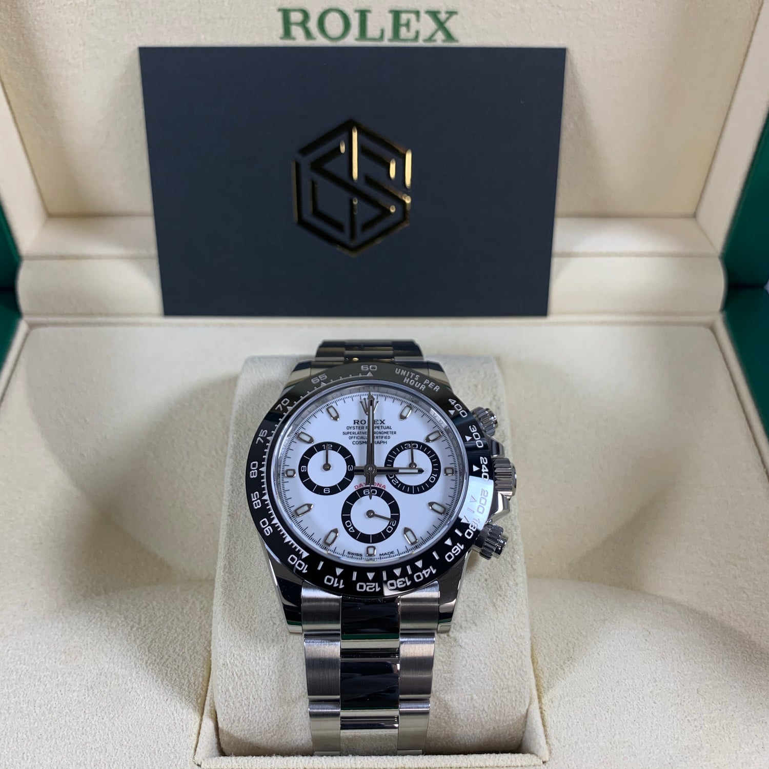 Rolex Cosmograph Daytona Ceramic 'Panda' White Dial 116500LN 2020 Full Set Watch