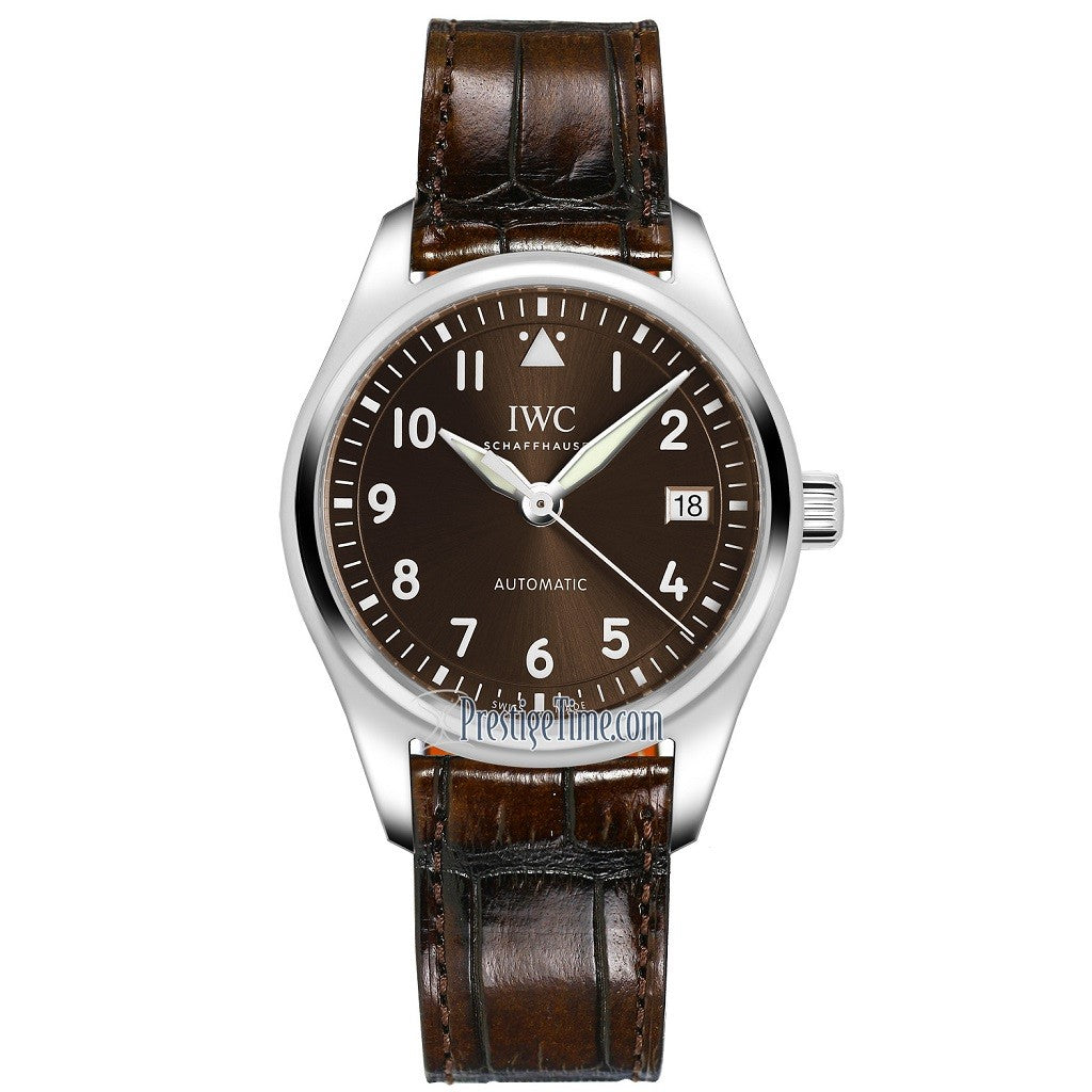 IWC Pilot Automatic Stainless Steel Brown Dial Mens Watch IW324009