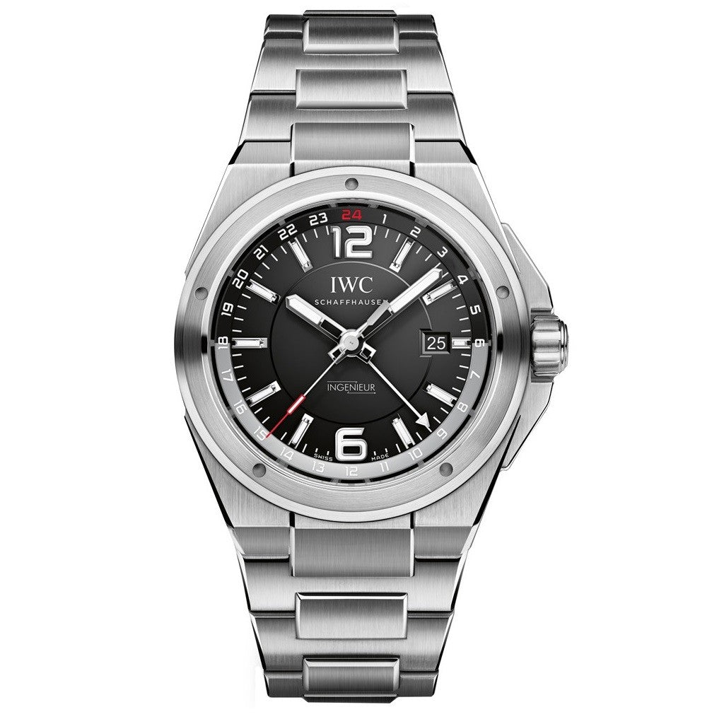 IWC Schaffhausen Ingenieur Dual Time Automatic Mens Watch IW324402