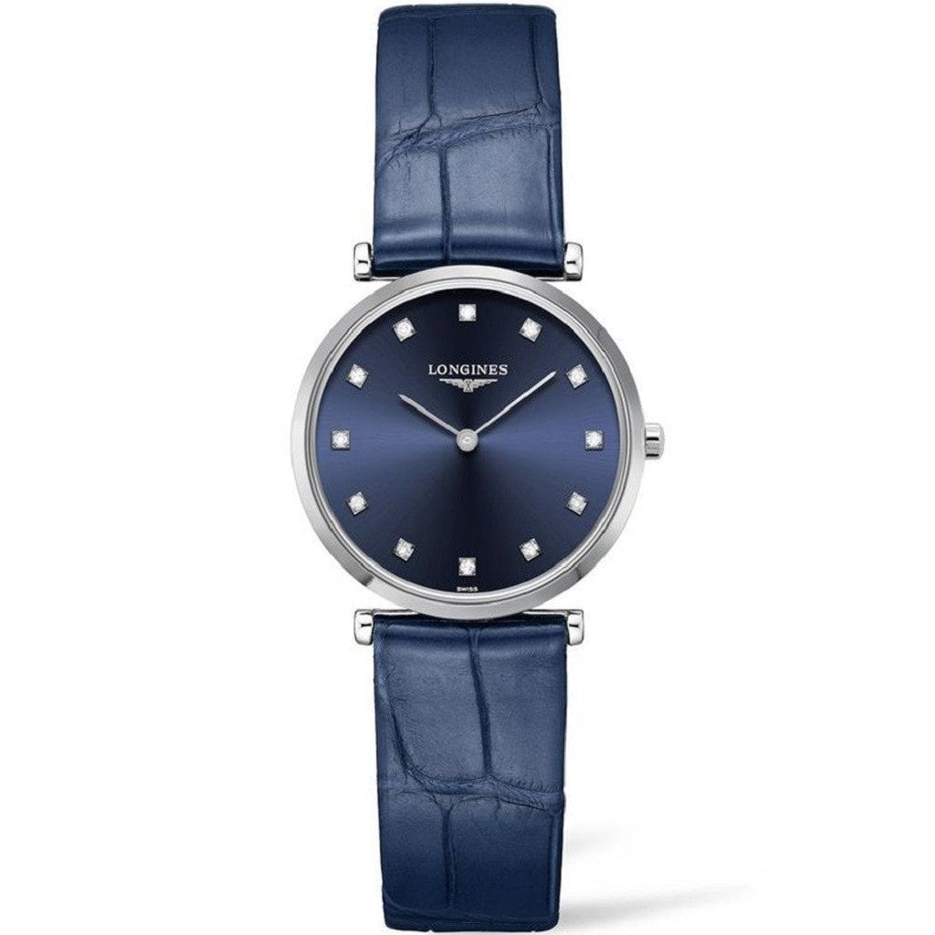 Longines La Grande Classique De Automatic Stainless Steel Blue Dial Diamond Ladies Watch L45124972