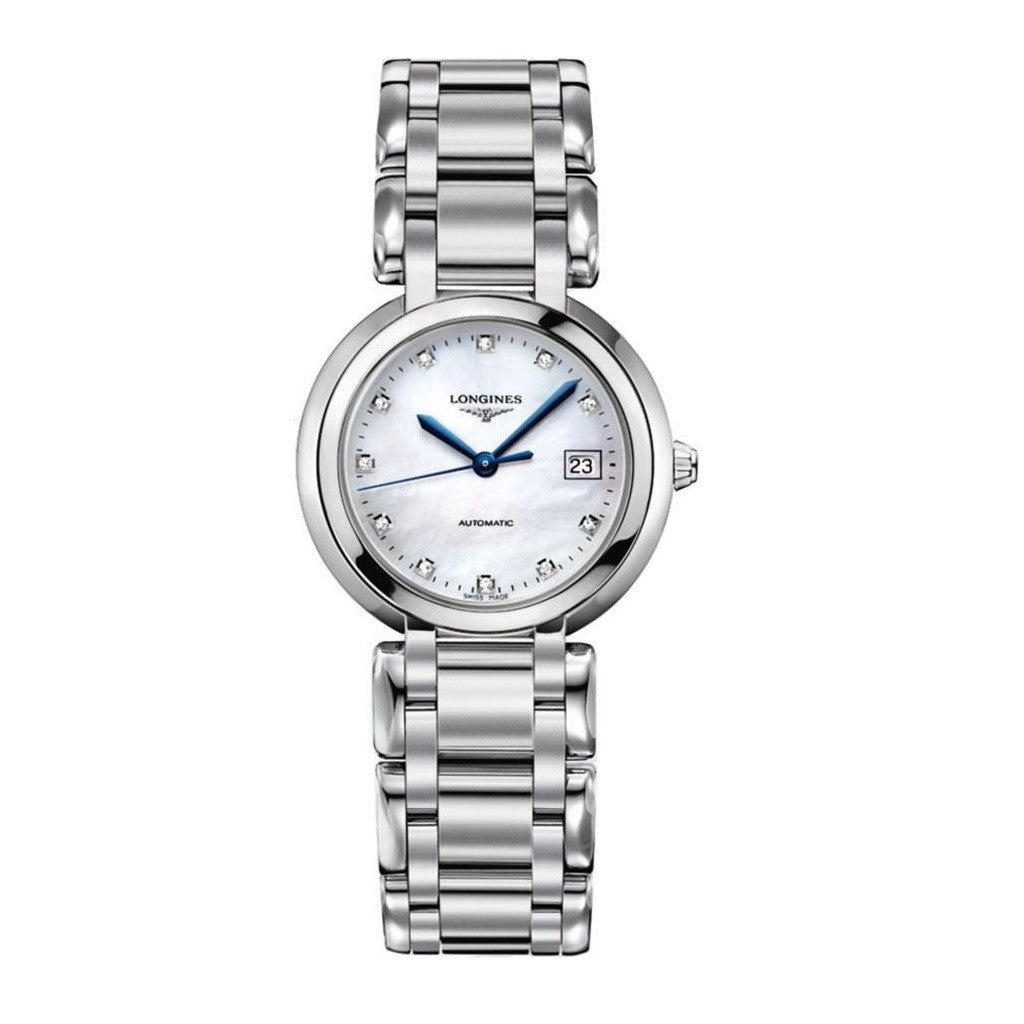 Longines Primaluna Automatic Stainless Steel Mother of Pearl Dial Ladies Diamond Watch L81134876