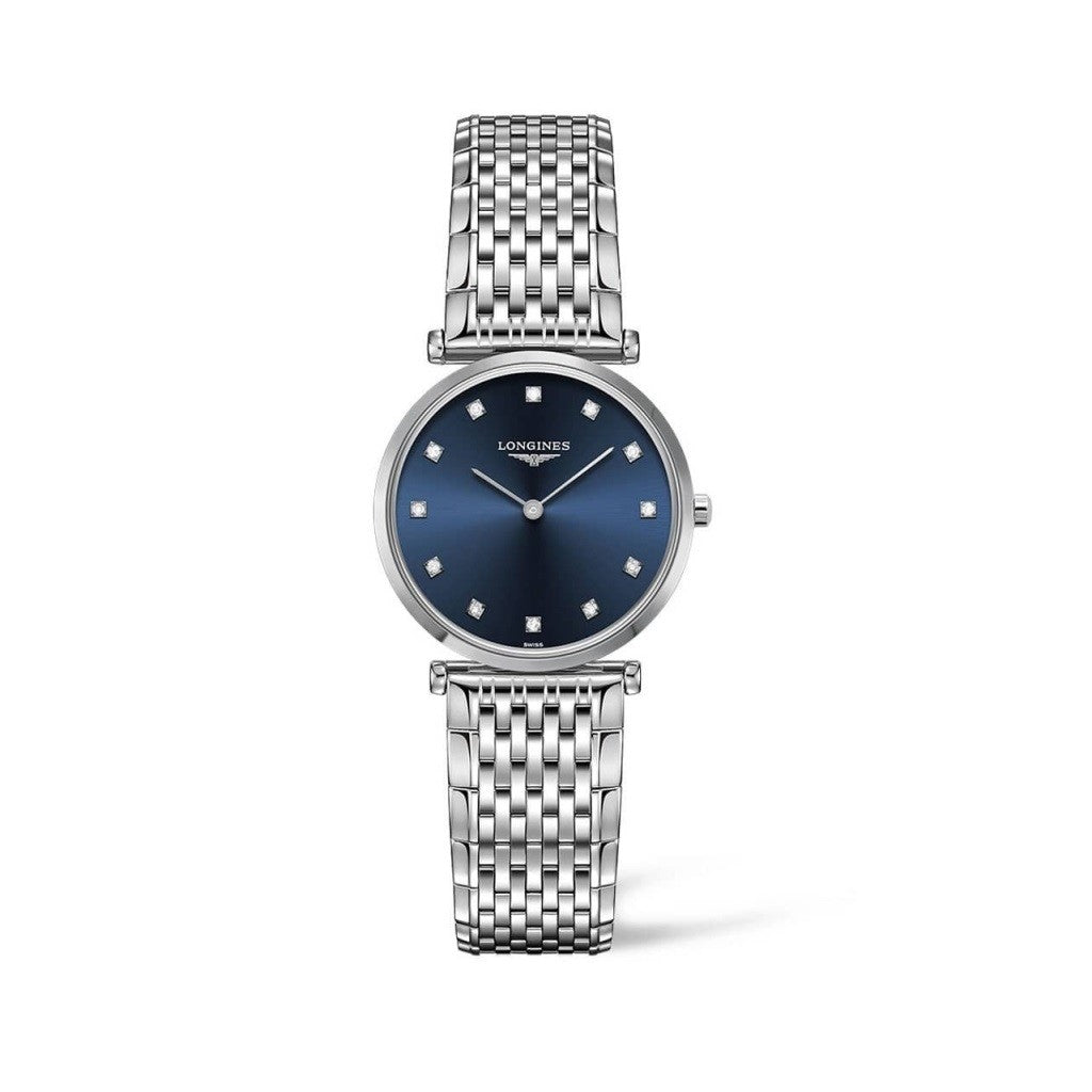 Longines La Grande Classique De Automatic Stainless Steel Blue Dial Diamond Ladies Watch L45124976