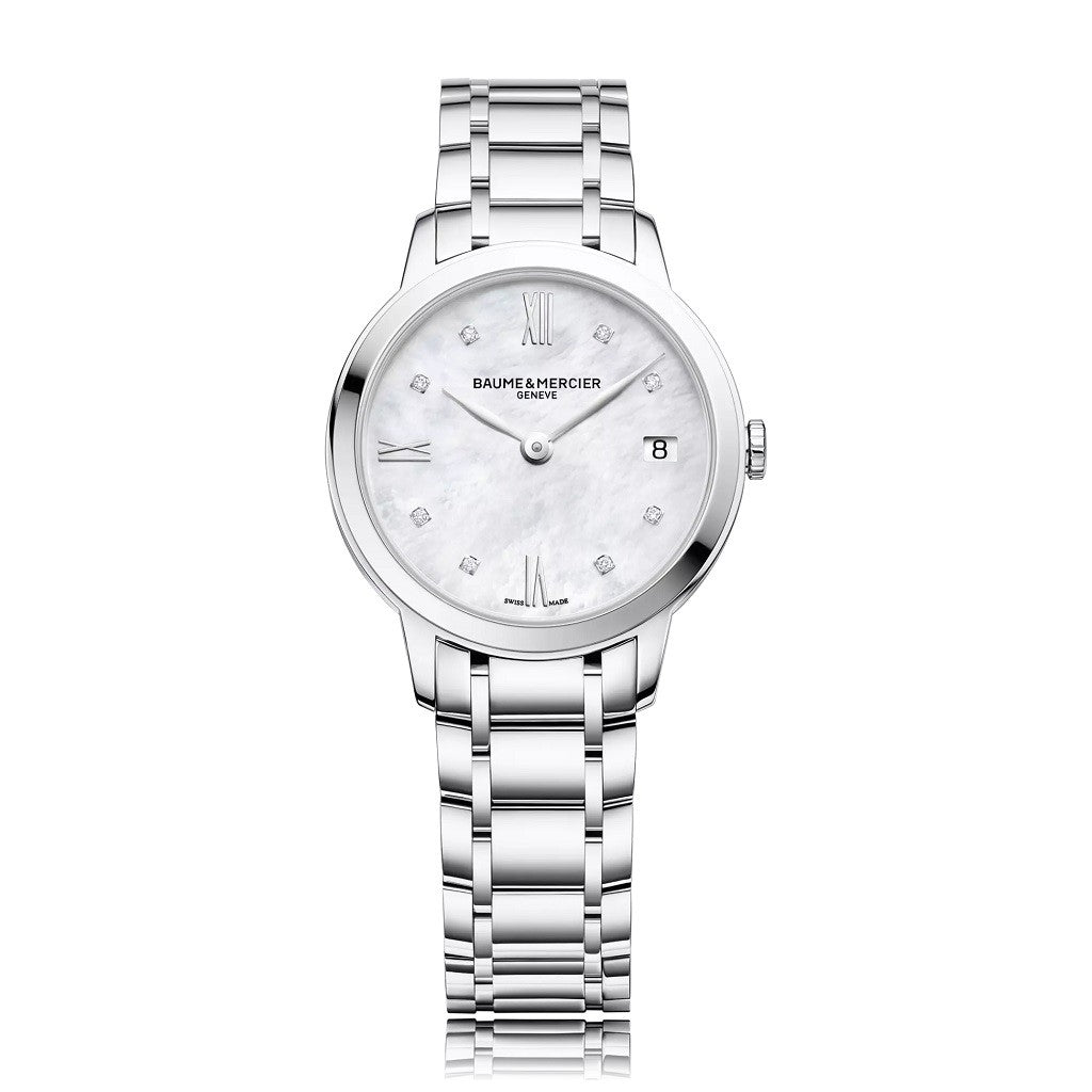 Baume & Mercier Classima Quartz Stainless Steel White Dial Ladies Watch M0A10326