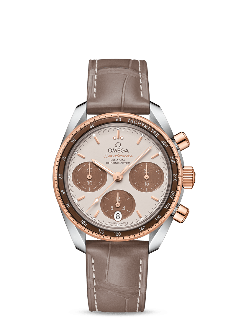 Omega Speedmaster 38 Co-Axial Chronograph Automatic Leather Strap Watch 38mm 324.23.38.50.02.002
