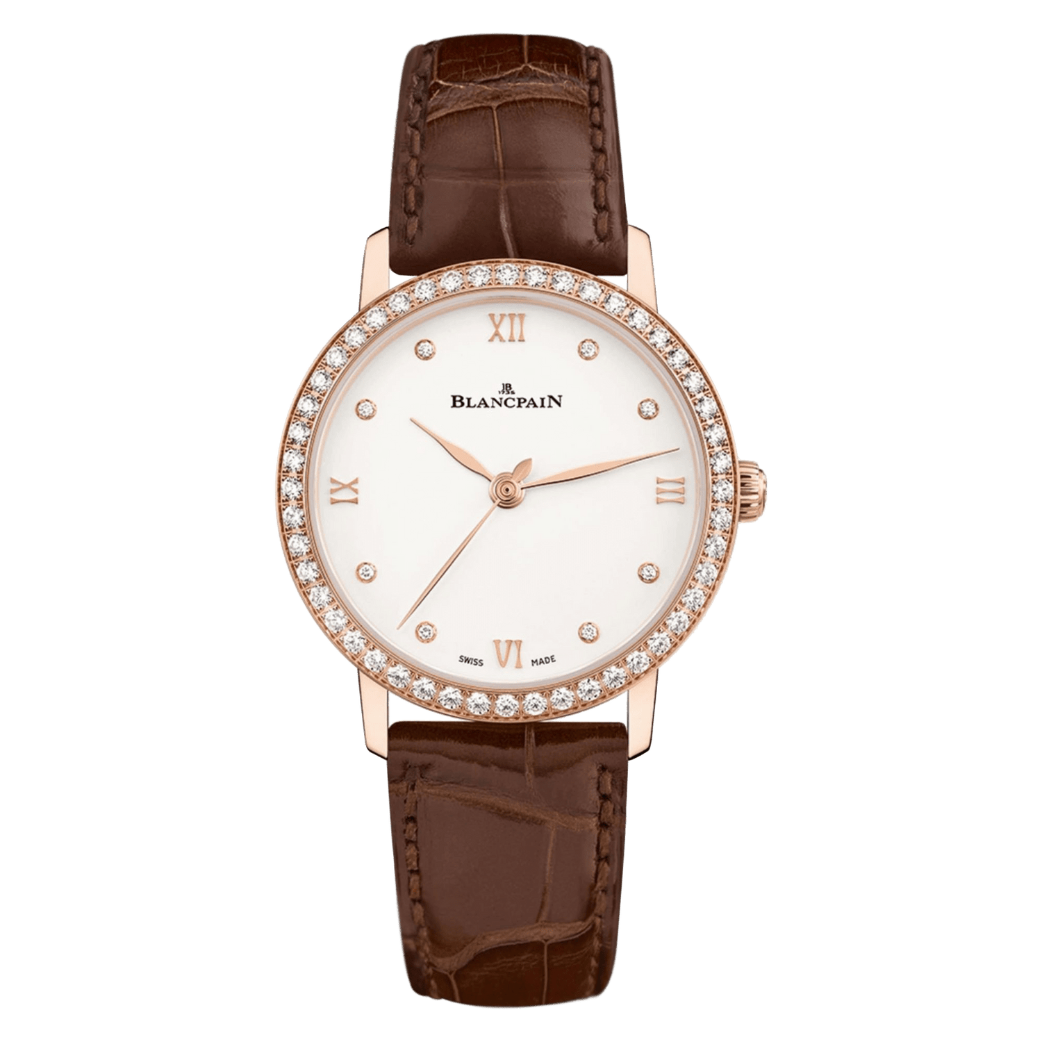 BLANCPAIN Women Manual Wind Stainless Steel White Round Dial Ladies Watch 6106 4628 55A