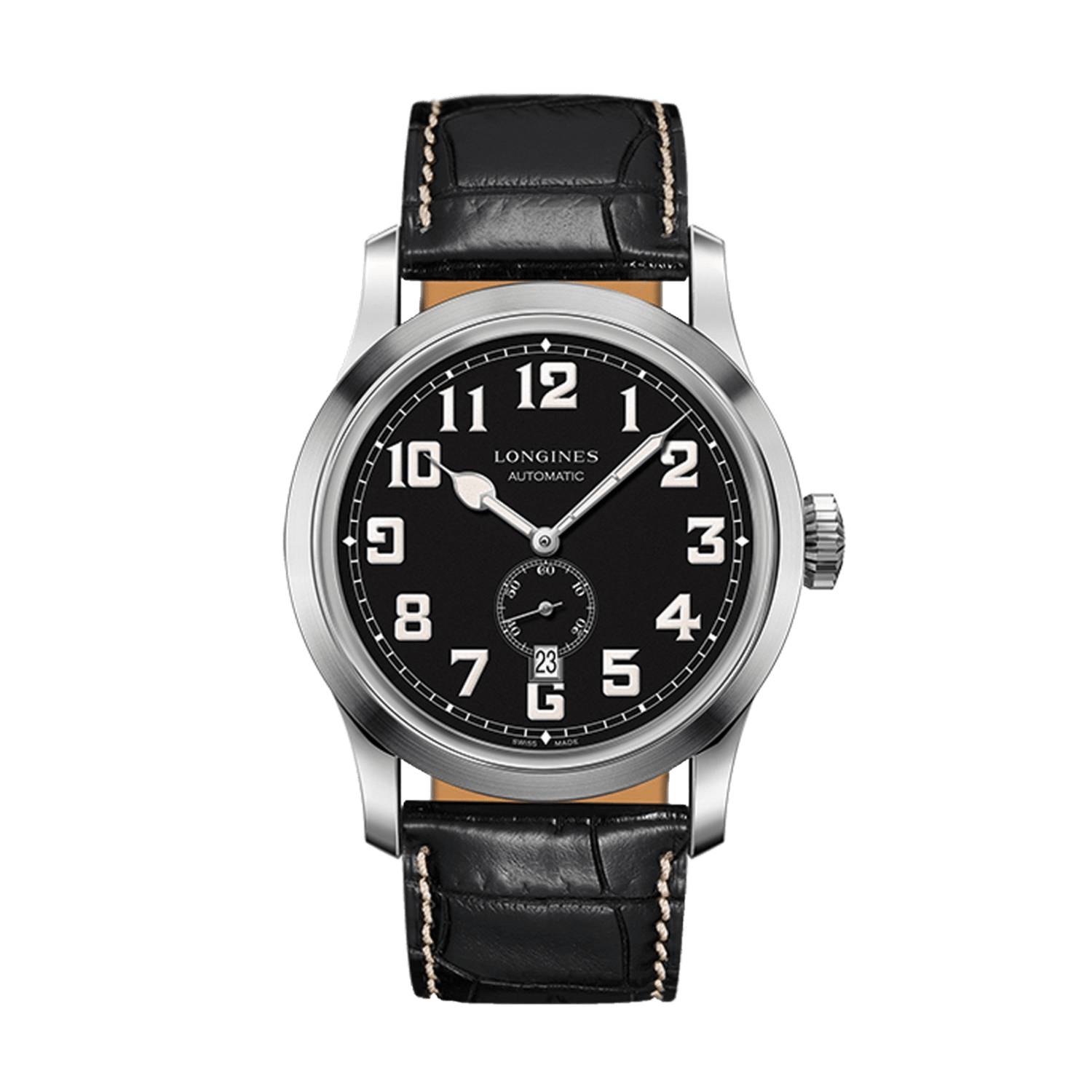 LONGINES Heritage Military Automatic Stainless Steel Black Dial Mens Watch L28114530