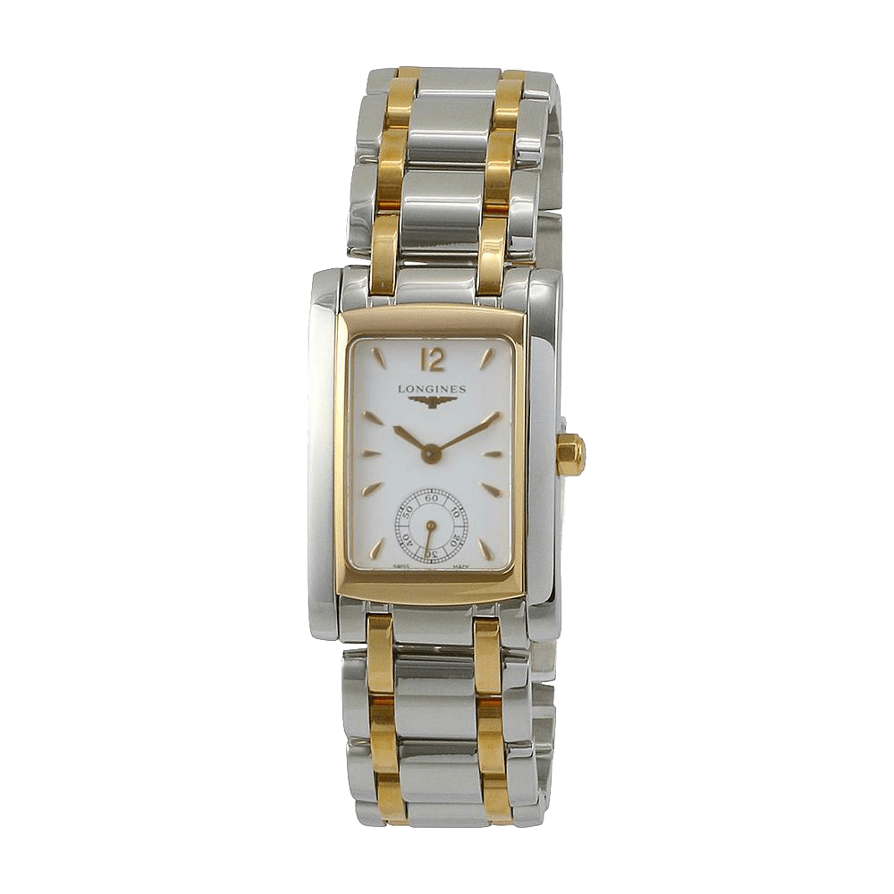 Longines Dolce Vita White Dial Stainless Steel and 18ct Rose Gold Ladies Watch L55025187