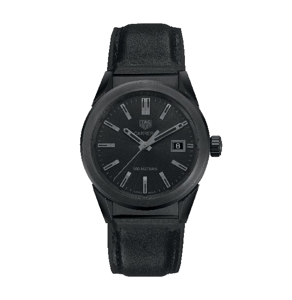 TAG HEUER Carrera Quartz Plated Stainless Steel - Carbon Black Dial Ladies Watch WBG1313.FT6117