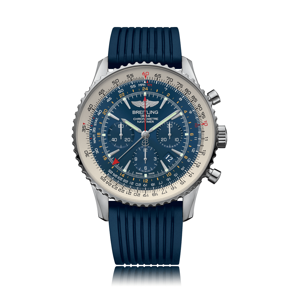 BREITLING Navitimer Automatic Stainless Steel Blue Dial Mens Watch AB04411A/C937 443A