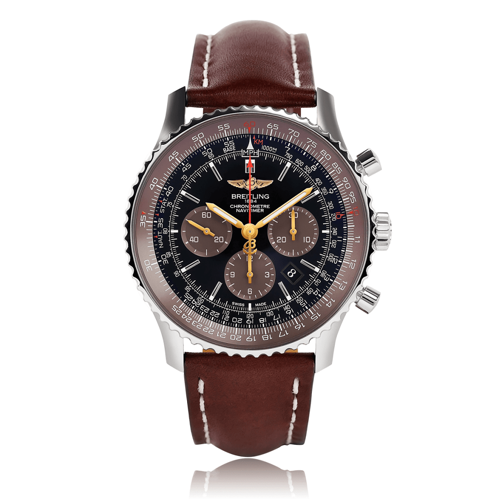 BREITLING Navitimer Automatic Stainless Steel Black Dial Mens Watch AB0127E3/BE81 443X