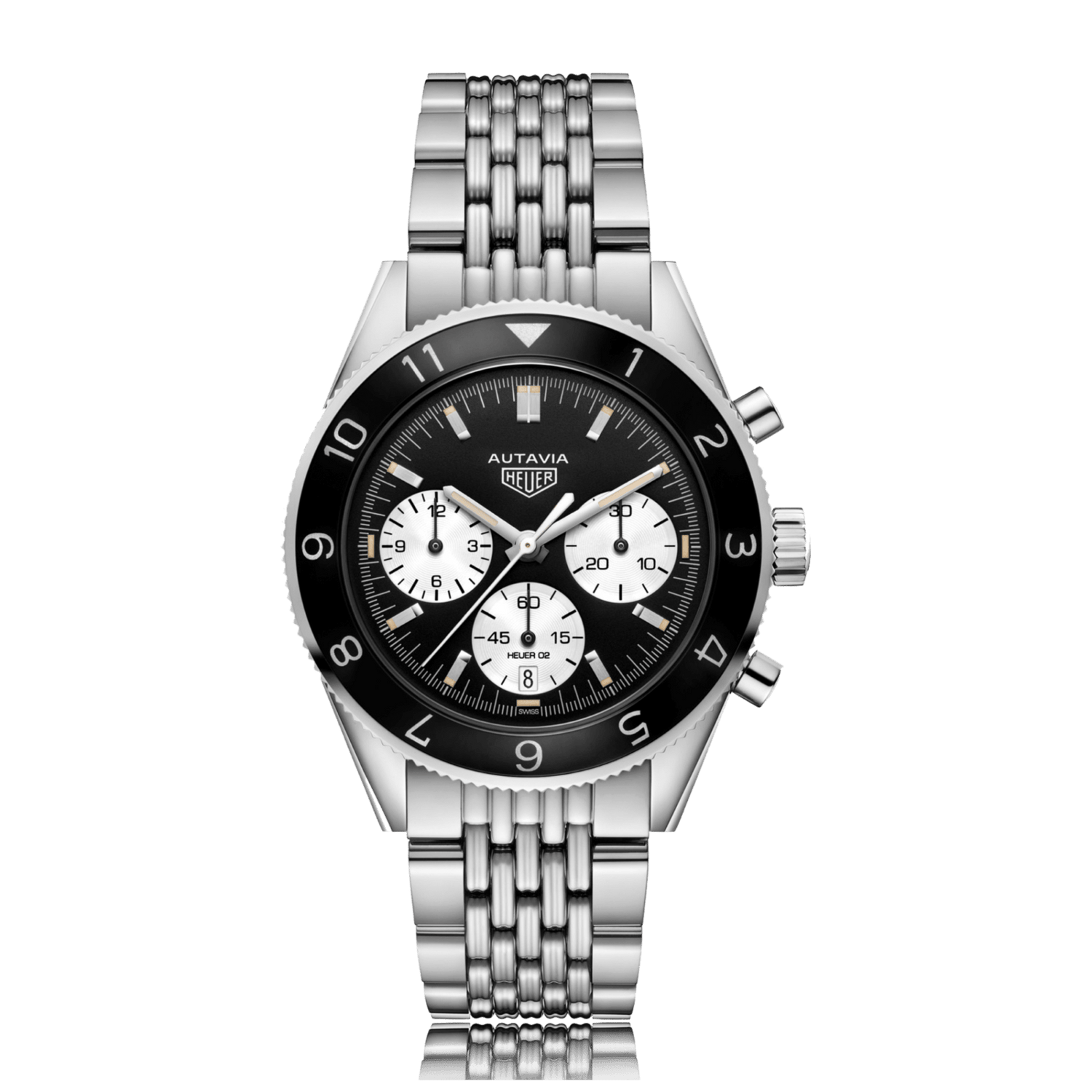 TAG HEUER Autavia Automatic Stainless Steel Black Dial Mens Watch CBE2110.BA0687