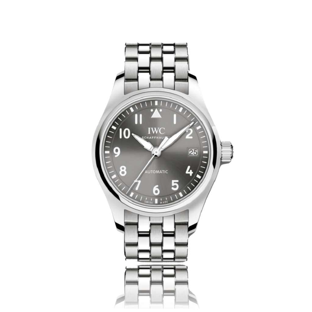 IWC Schaffhausen Pilot Automatic Stainless Steel Grey Dial Mens Watch IW324002