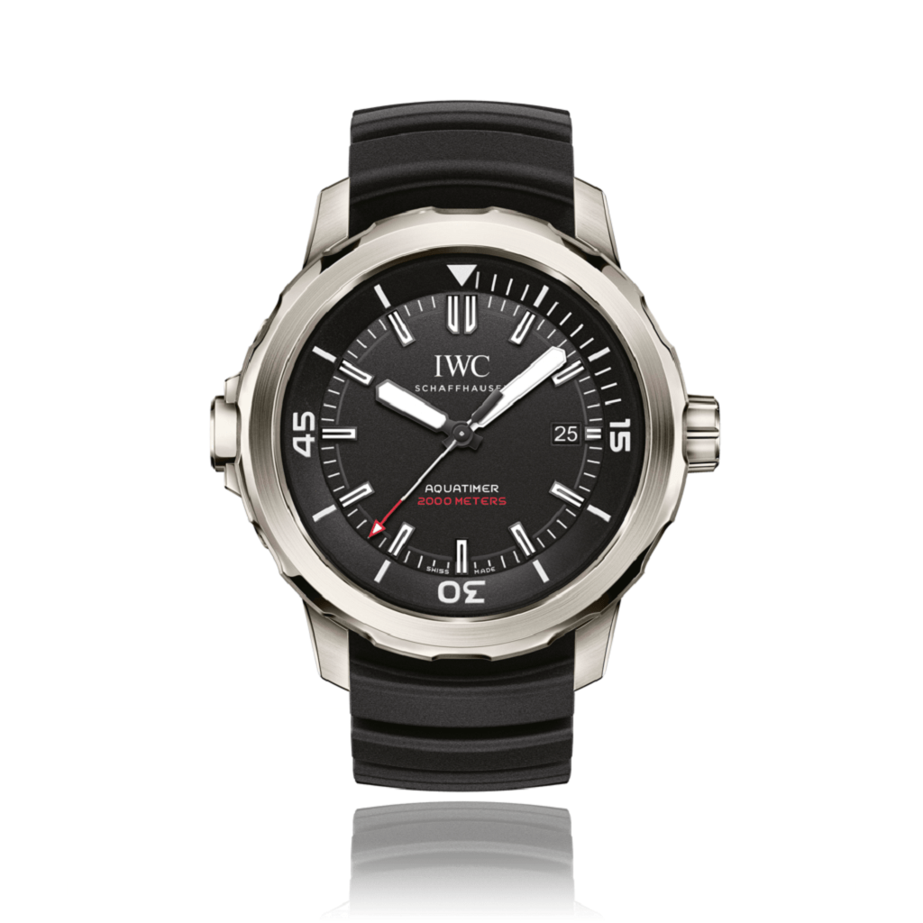 IWC Schaffhausen Aquatimer Automatic Titanium Black Dial Mens Watch IW329101
