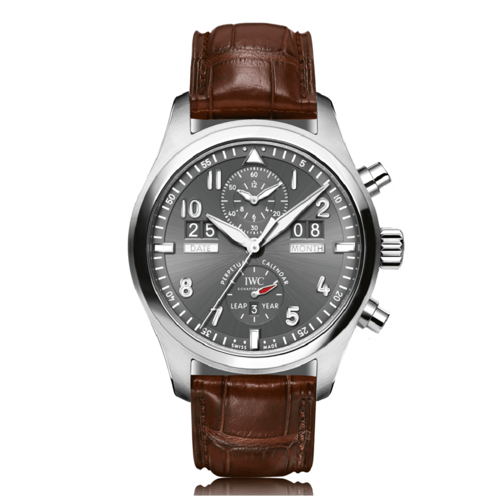 IWC Schaffhausen Pilot Automatic Stainless Steel Grey Dial Mens Watch IW379107