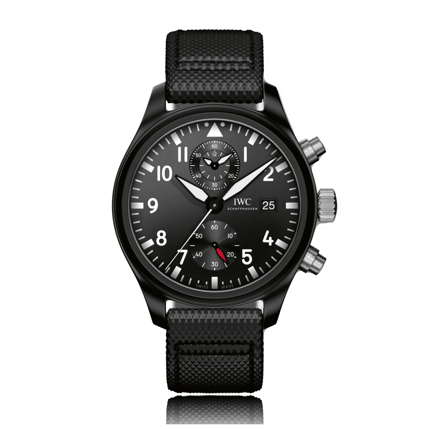 IWC Schaffhausen Pilot Automatic Ceramic Black Dial Mens Watch IW389001