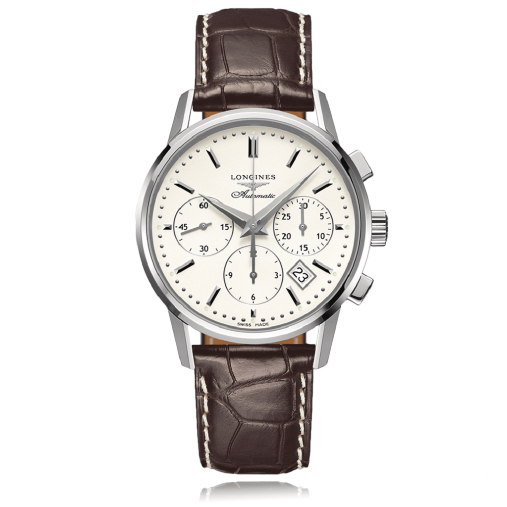 LONGINES Column-Wheel Chronograph Automatic Stainless Steel Cream Dial Mens Watch L27494722