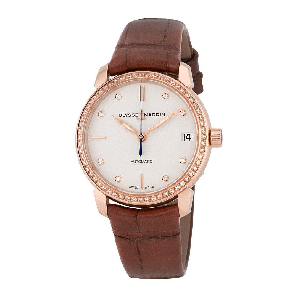 Ulysse Nardin Classico Automatic Rose Gold Gold Dial Ladies Watch 8106-116B-2/990