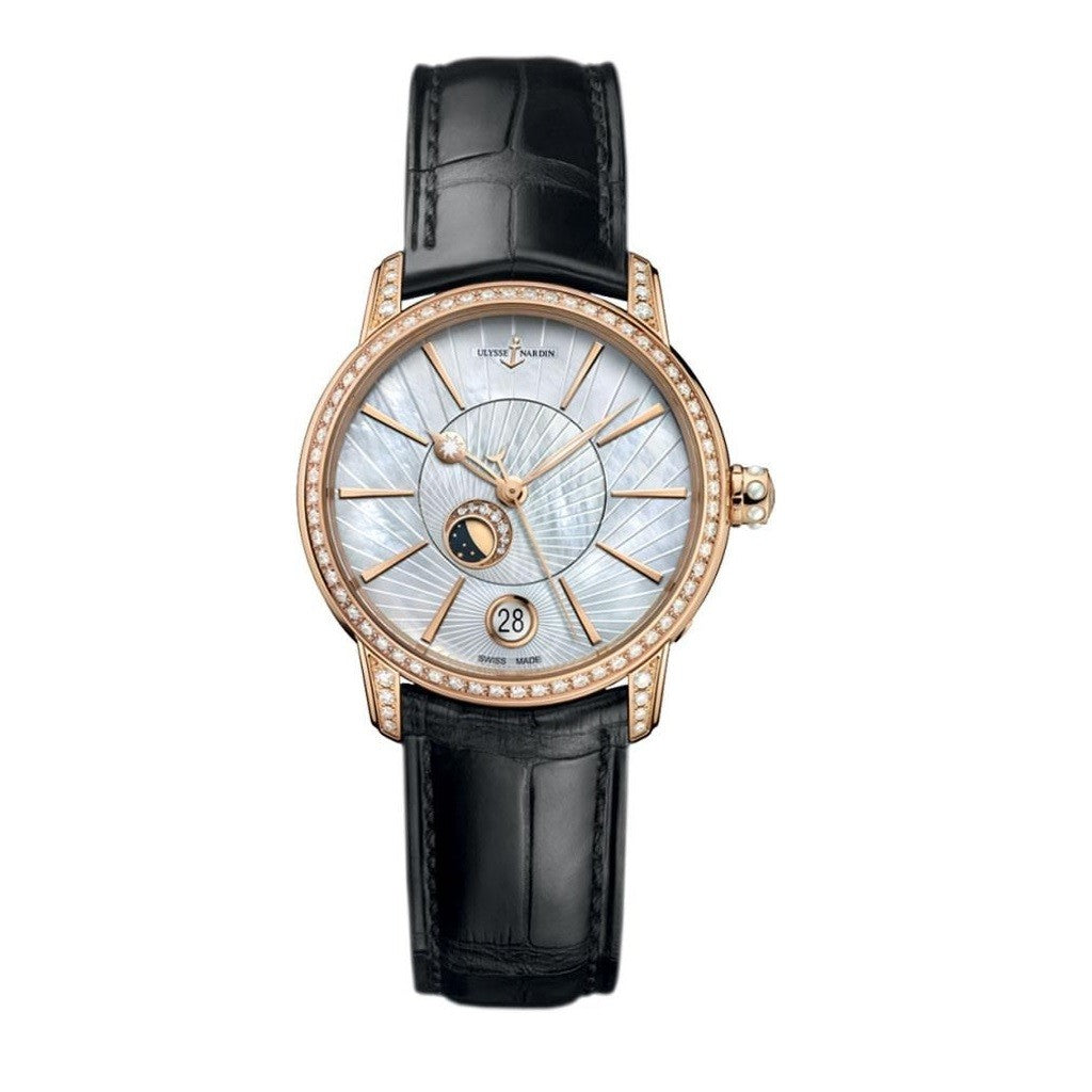Ulysse Nardin Classico Automatic Rose Gold Mother-Of-Pearl Dial Ladies Watch 8296-123BC-2/91